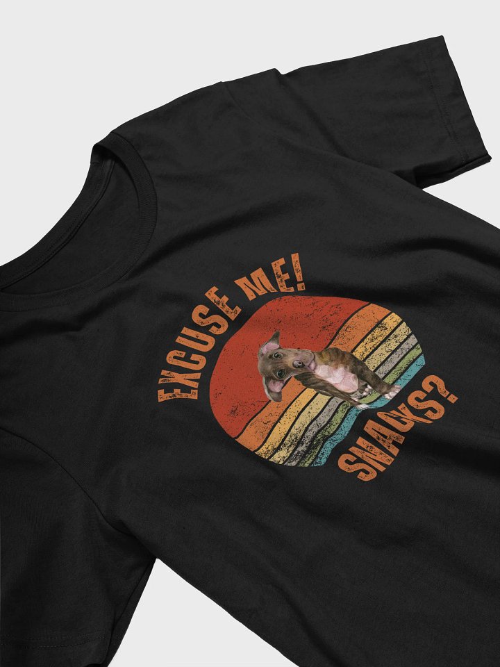 Excuse Me, Snacks? Retro Pit Bull Puppy T-Shirt product image (2)