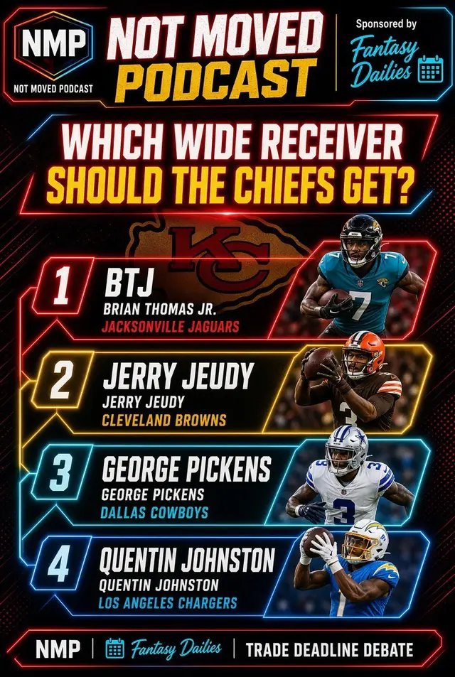 Which we should the #chiefs trade for ? #kansascitychiefs #chiefs #nfl #notmovedpodcast @FantasyDailies 