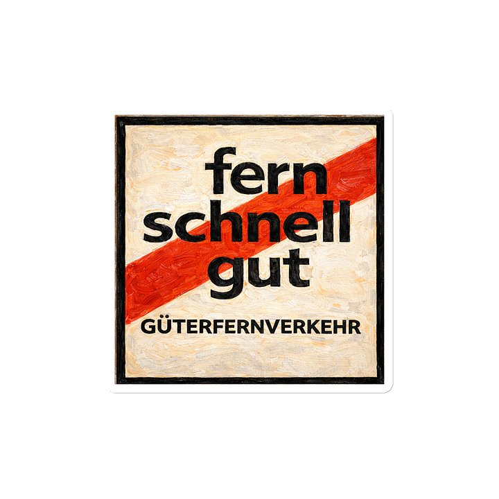 Die-Cut Magnet “Fern Schnell Gut” – Vintage Rail Freight Design product image (2)