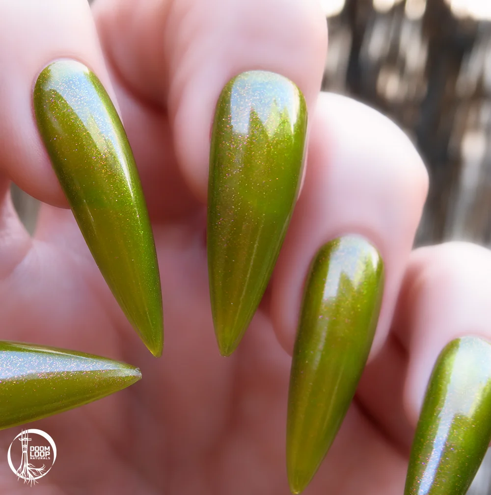 DOLORES SPARK - Shimmery Green Translucent Jelly Nail Polish product image (4)