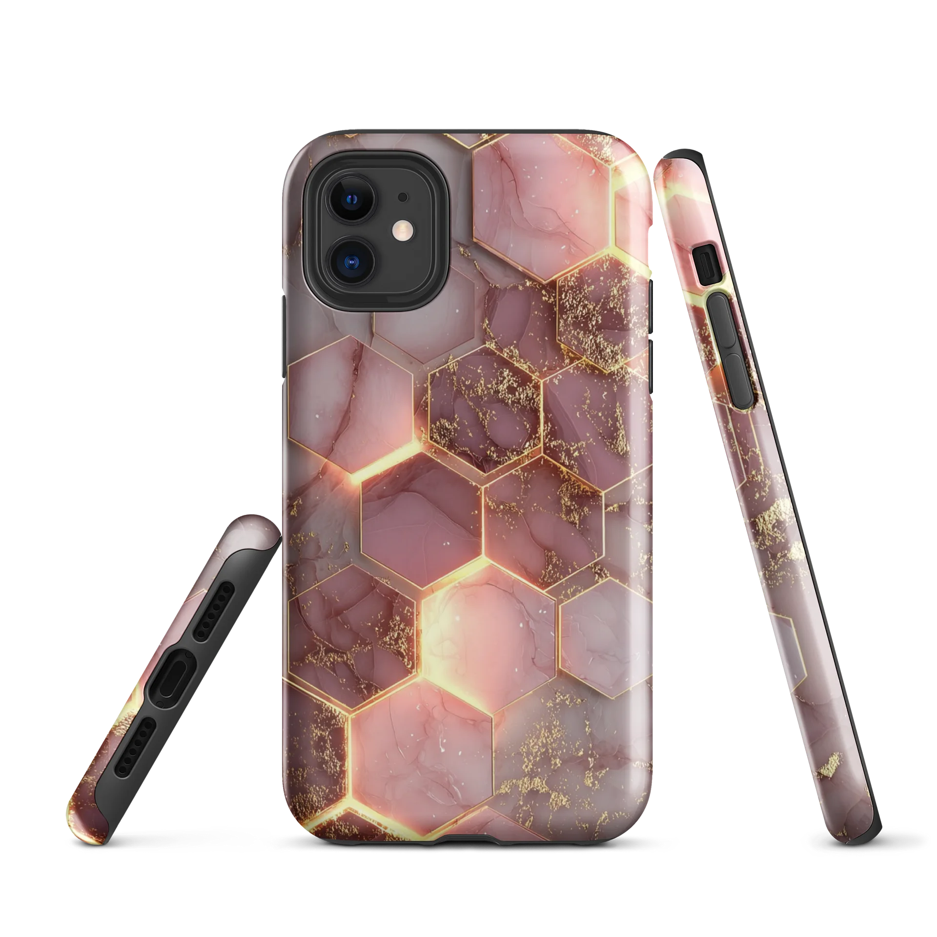 Gilded Hex Marble iPhone Case product image (1)
