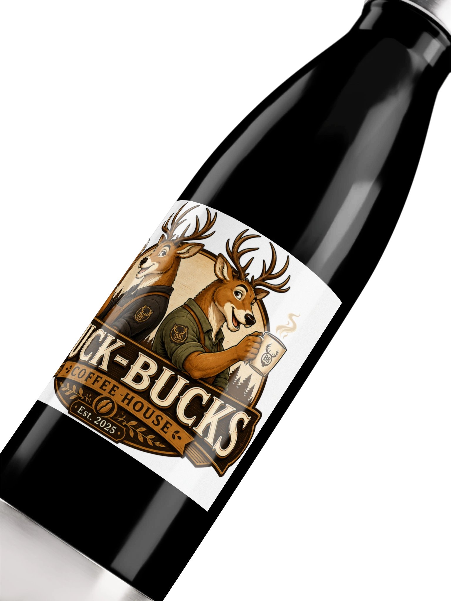 Buck-Bucks Coffee Water Bottle. product image (5)