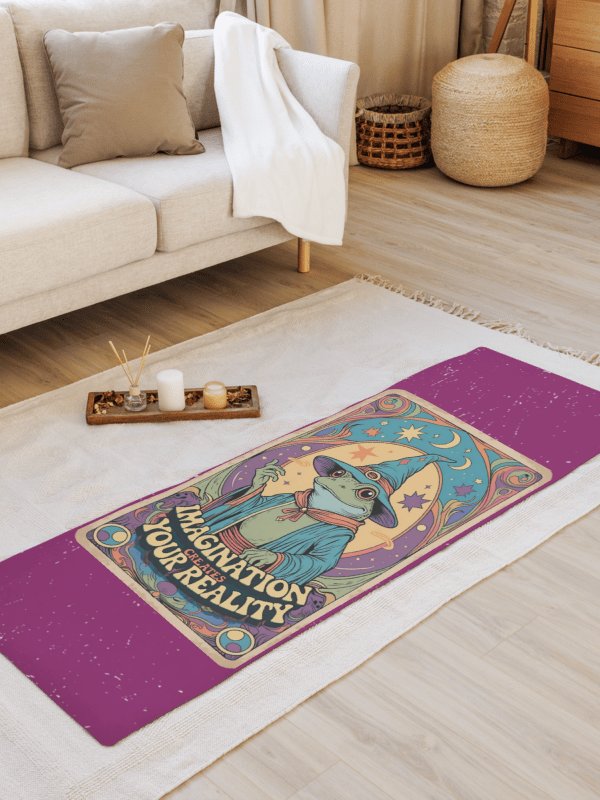 Imagination Creates Your Reality Frog Yoga Mat product image (1)