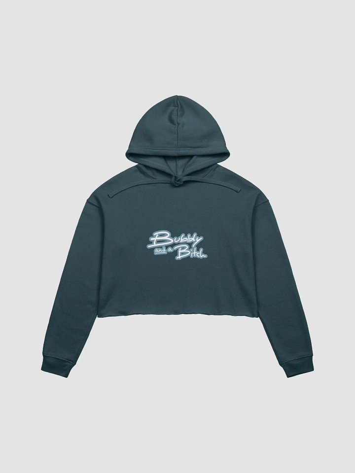 Bubbly and a B*tch (lined design, #709AAF) fleece cropped hoodie product image (2)