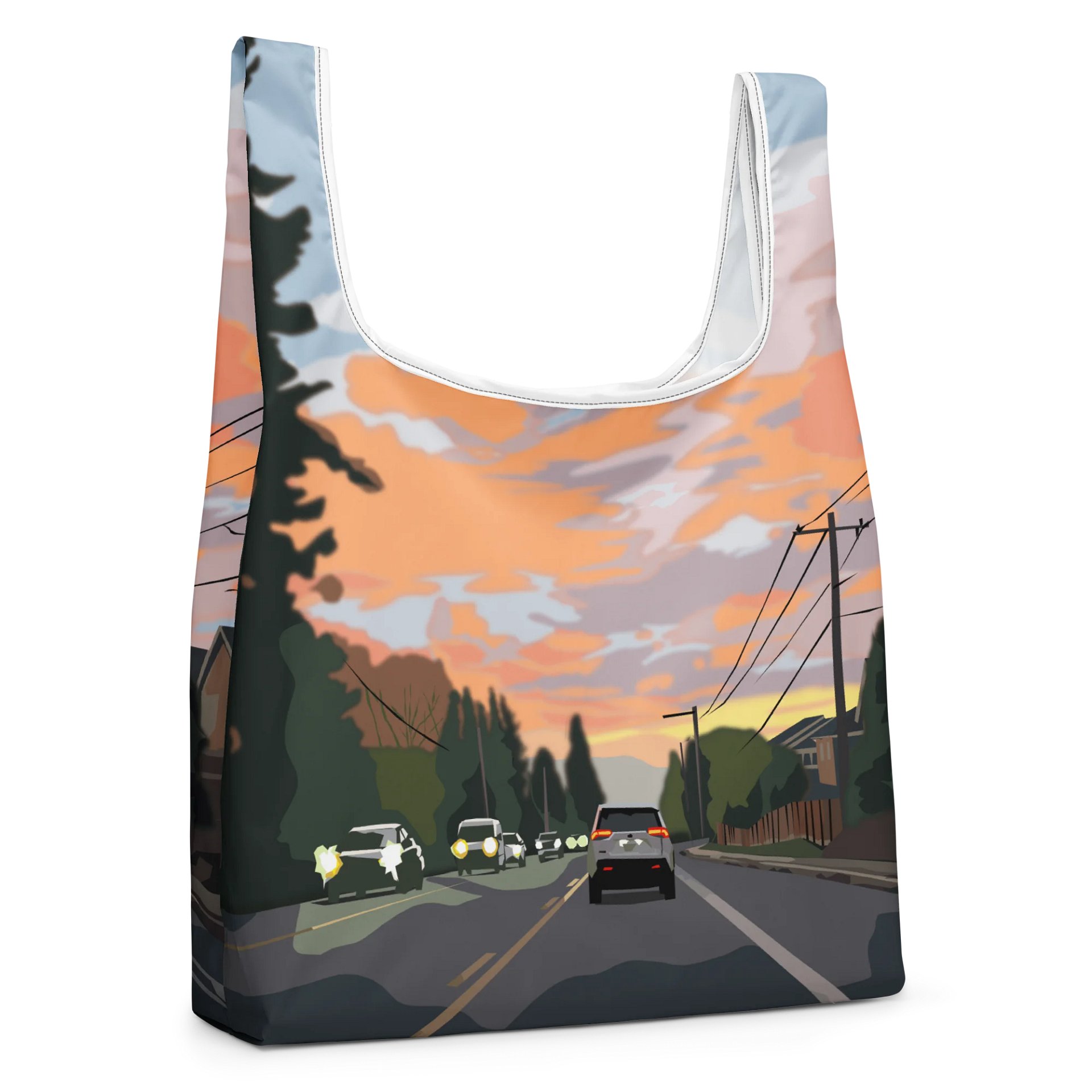 Sunset Commute Reusable Shopping Bag product image (4)