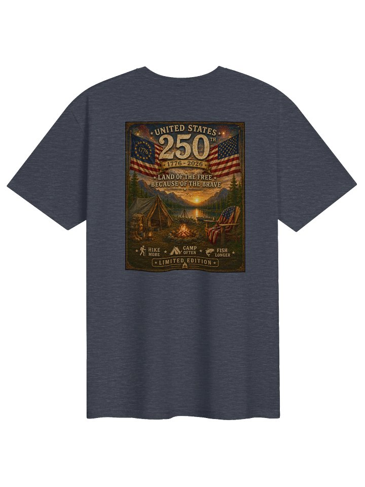 Celbrate 250 years - Limited Edition Crockett Ridge Outdoors Adventure Logo Tee product image (1)