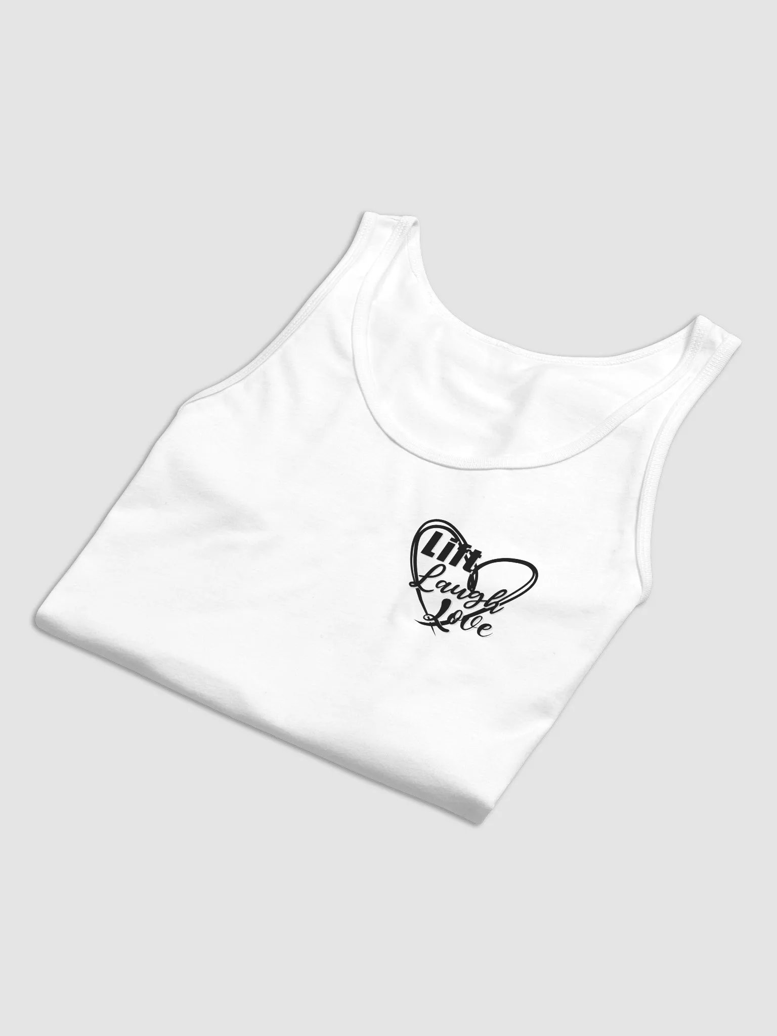 Lift Laugh Love Dark Mode Scribble Heart Tank Top product image (15)