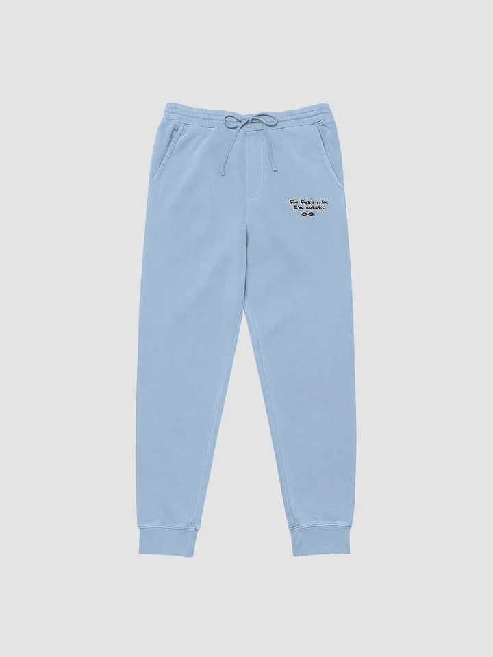 FFS, I'm autistic. embroidered pigment sweatpants (bubble design) product image (2)