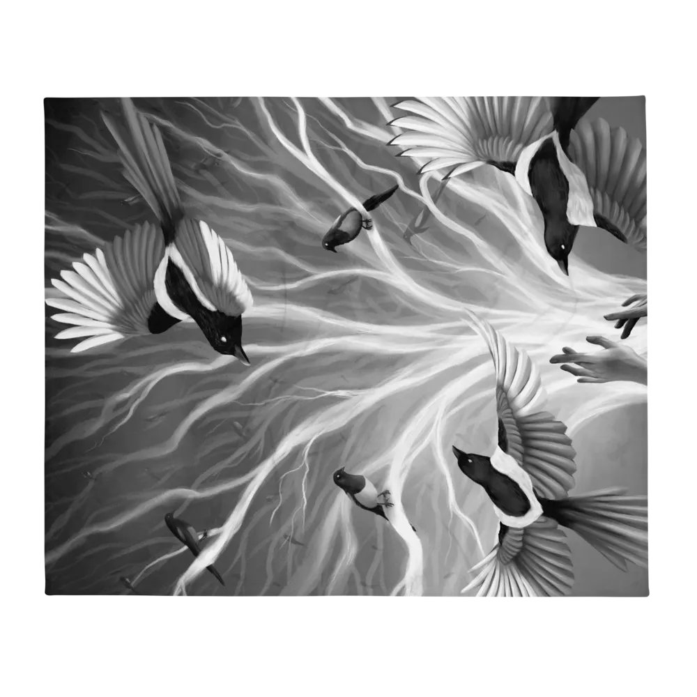 The Magpie Tree Throw Blanket product image (4)