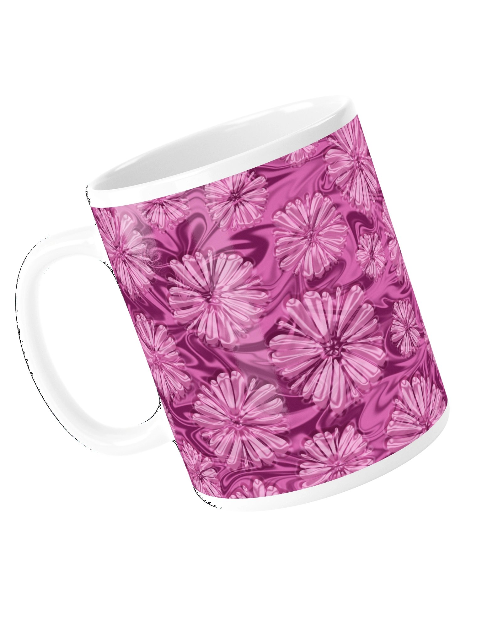 Fuchsia Plum Abstract Floral Mug product image (5)
