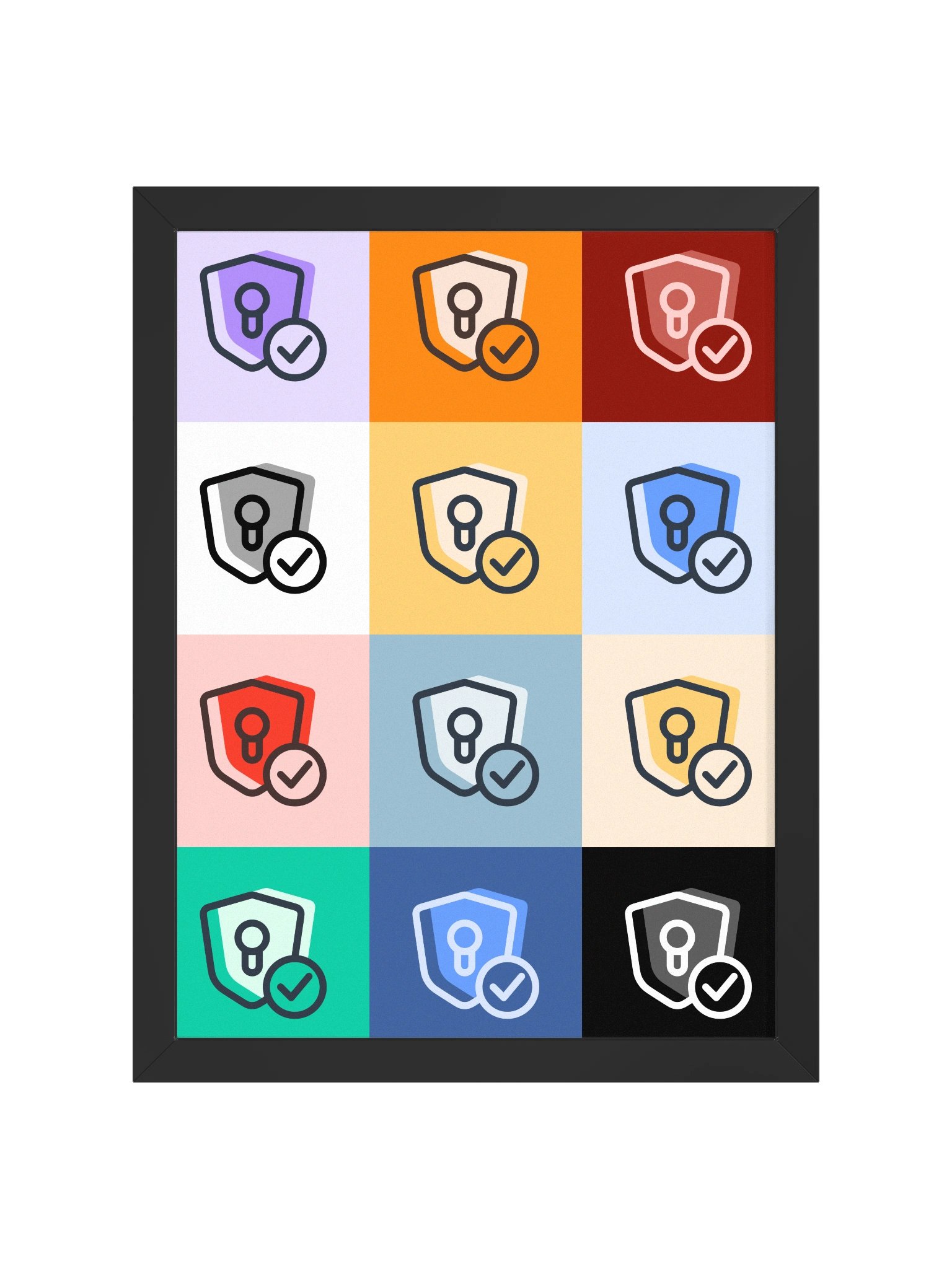 Multi-Color Shields 2.0 (Framed 3x4 Portrait) product image (9)