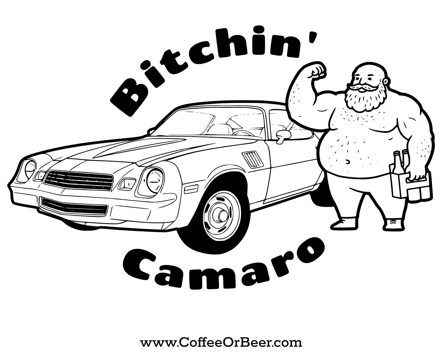 Bitchin' Camaro Unleaded Pint Glass product image (2)