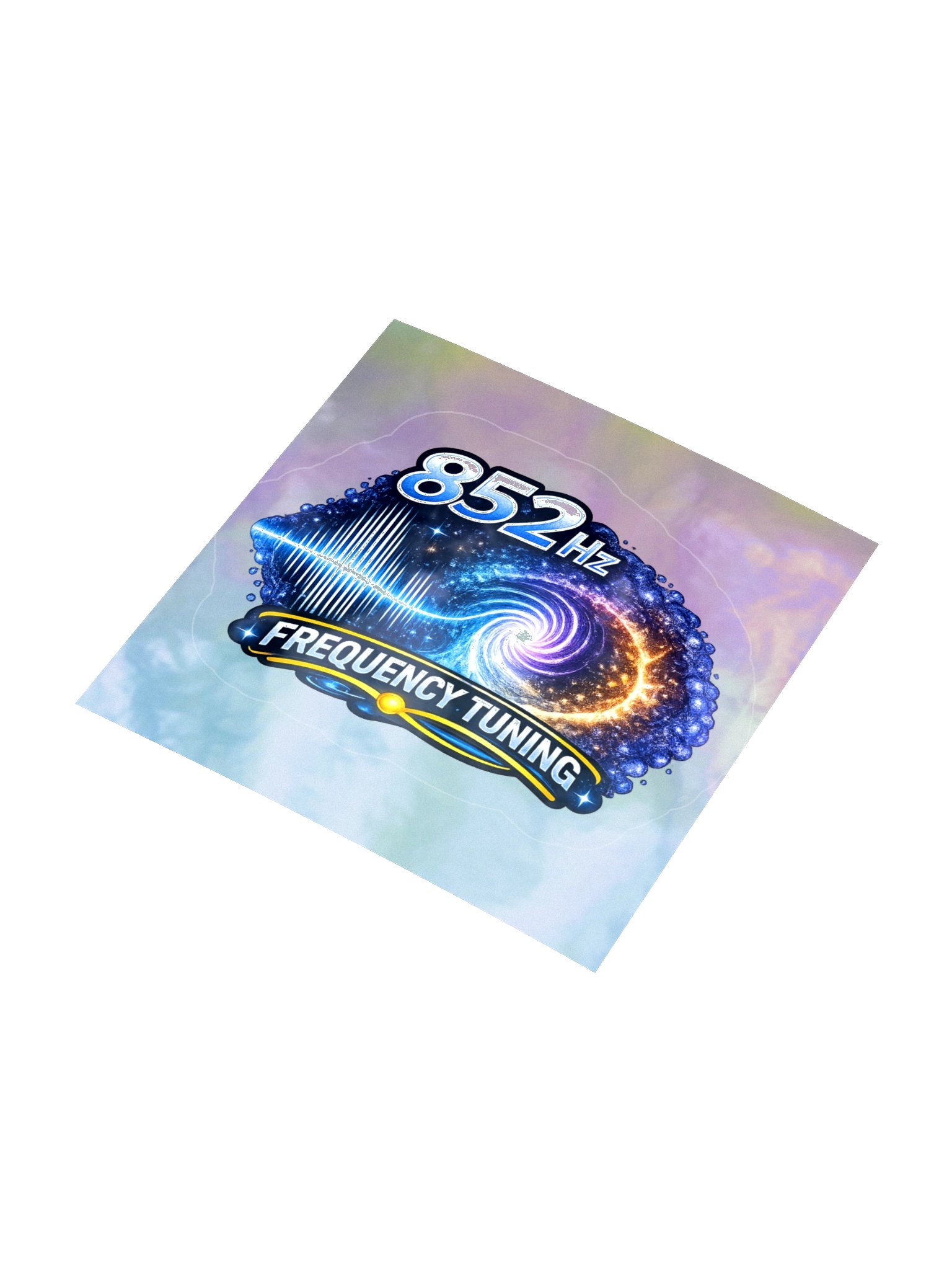 852 Hz Frequency Sticker on Holographic backing product image (7)