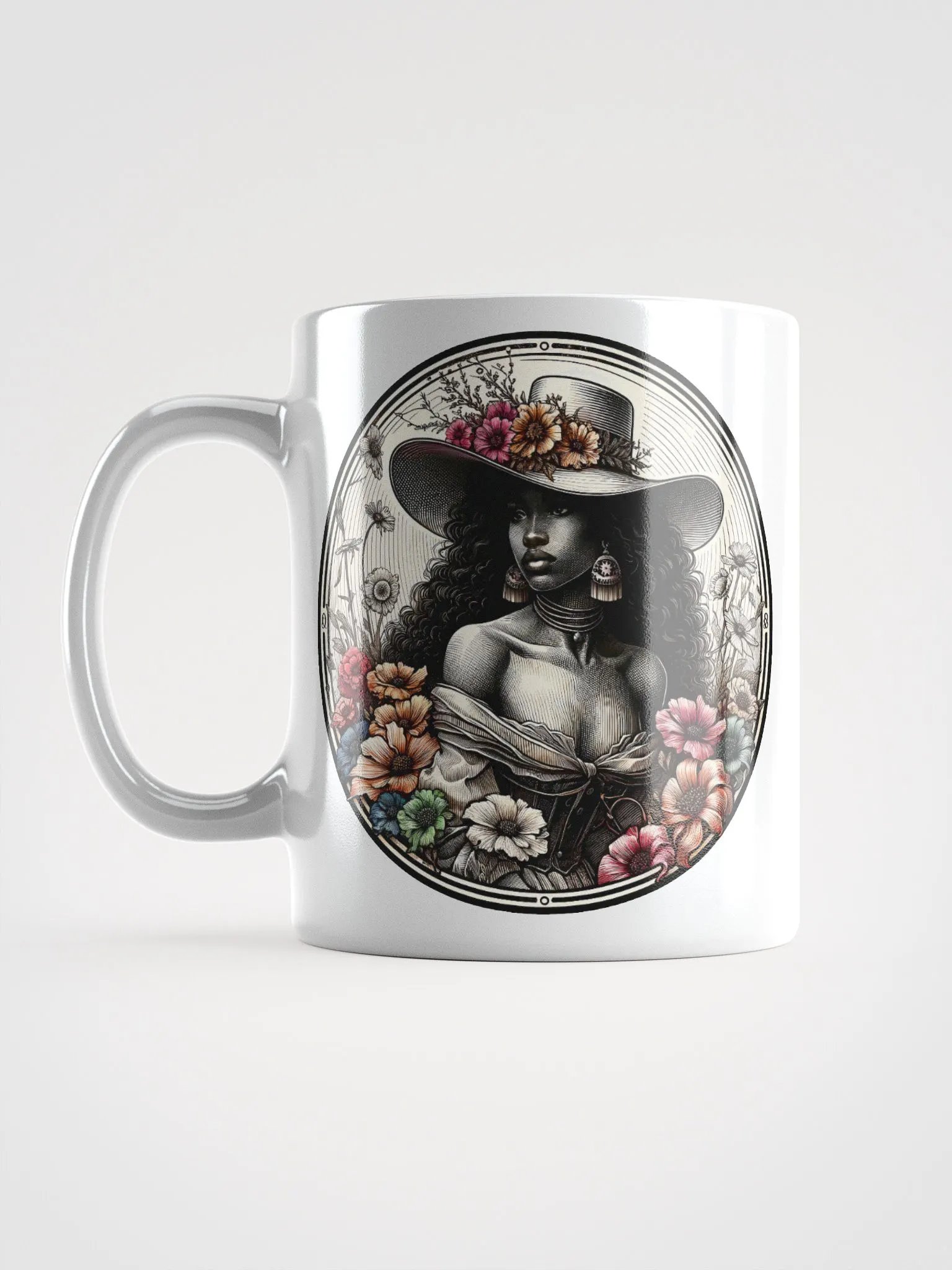 Floral Muse White Glossy Mug product image (2)
