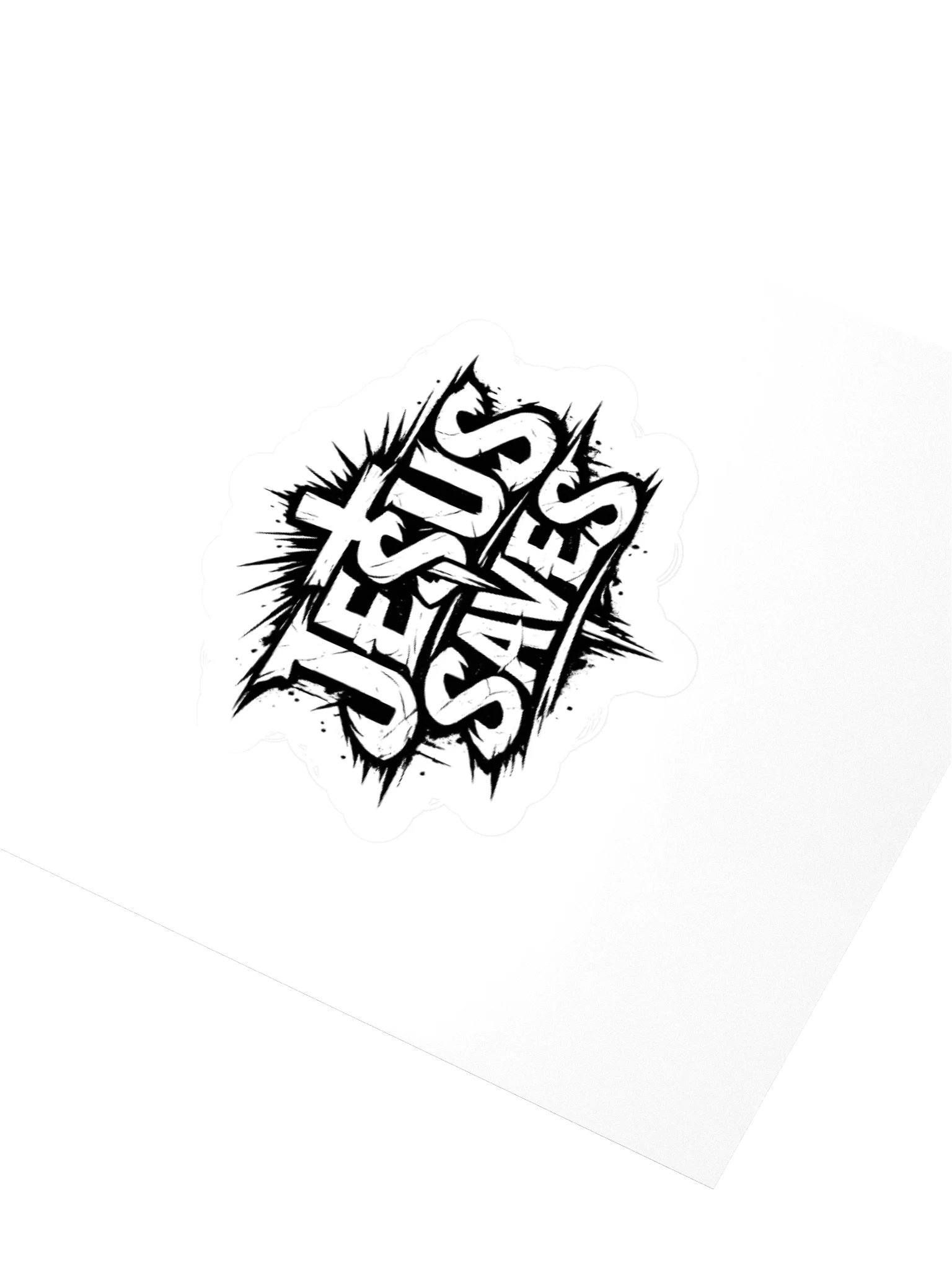 Jesus Saves sticker (black) product image (11)