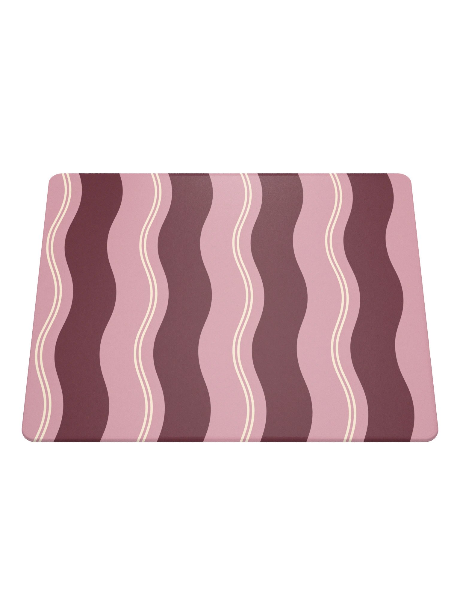 Rose Ribbon Gaming Mouse Pad — Pink & Burgundy Stripes product image (1)