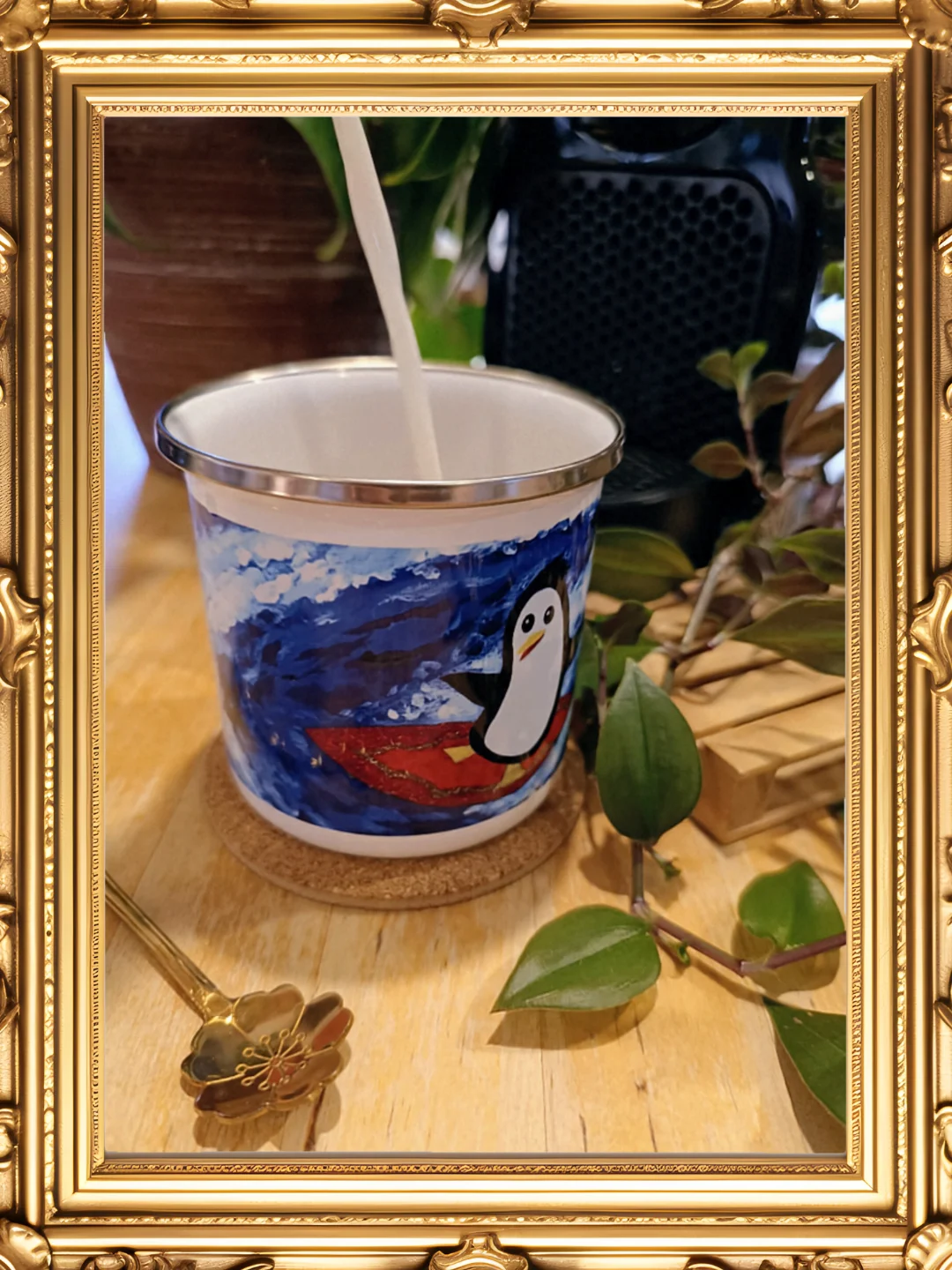 Surfing Penguin Enamel Mug product image (6)
