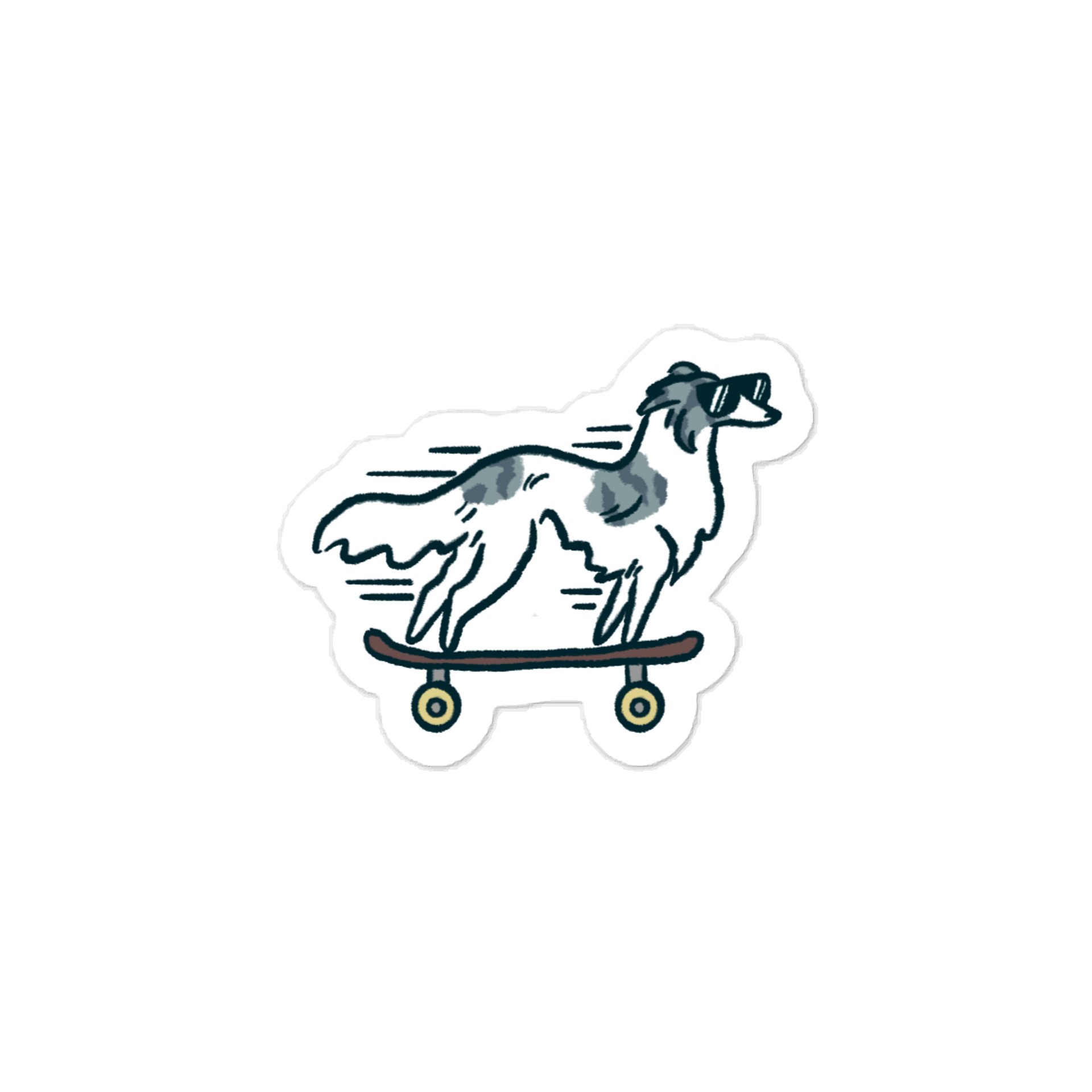 Fast Dog Sticker - Silver Brindle Spotted product image (1)