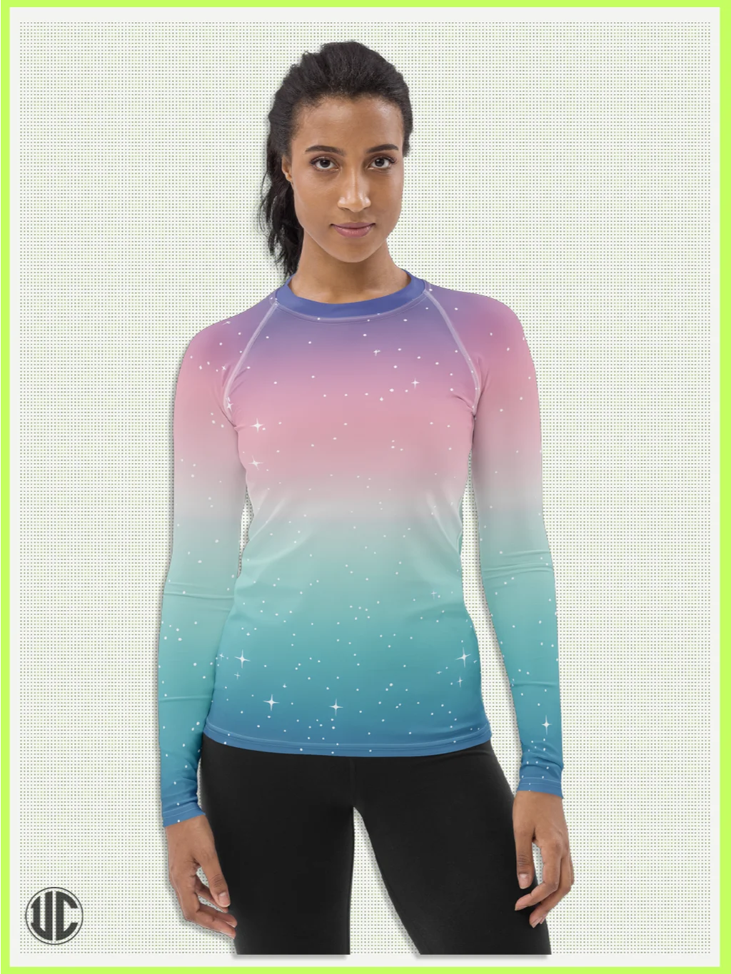 Celestial Glow – Women’s Rash Guard product image (5)