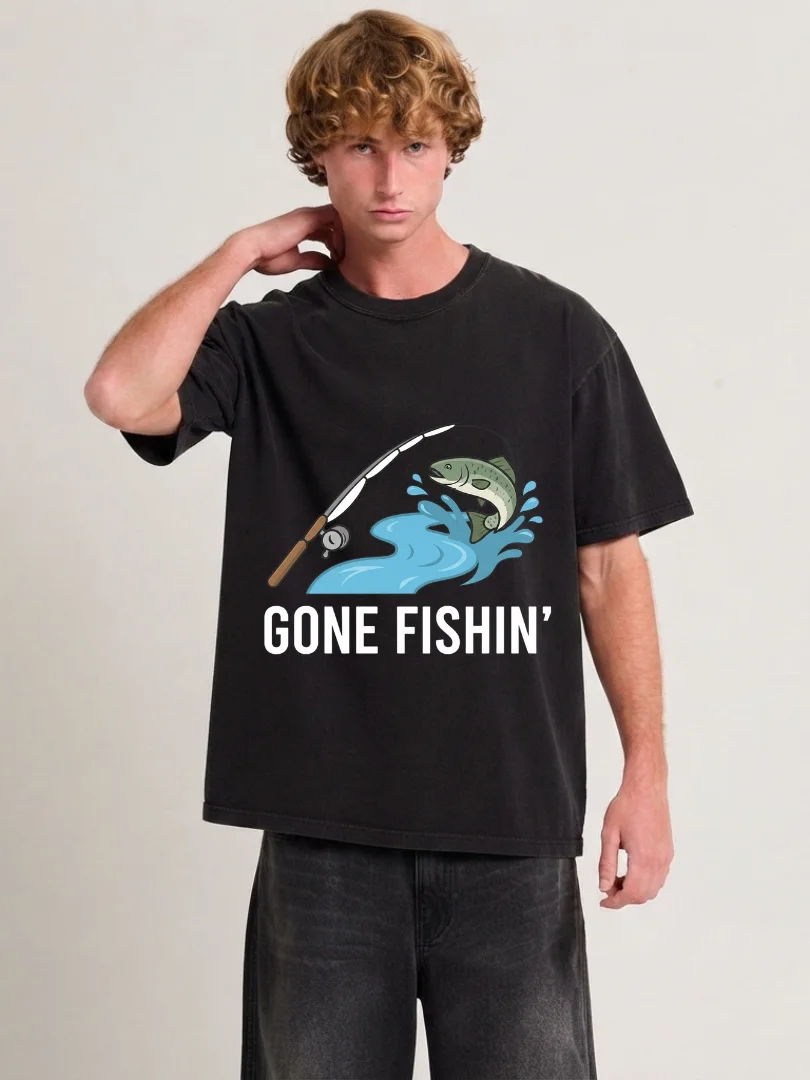 Gone Fishin' T-Shirt – Funny Fishing Graphic Tee product image (1)