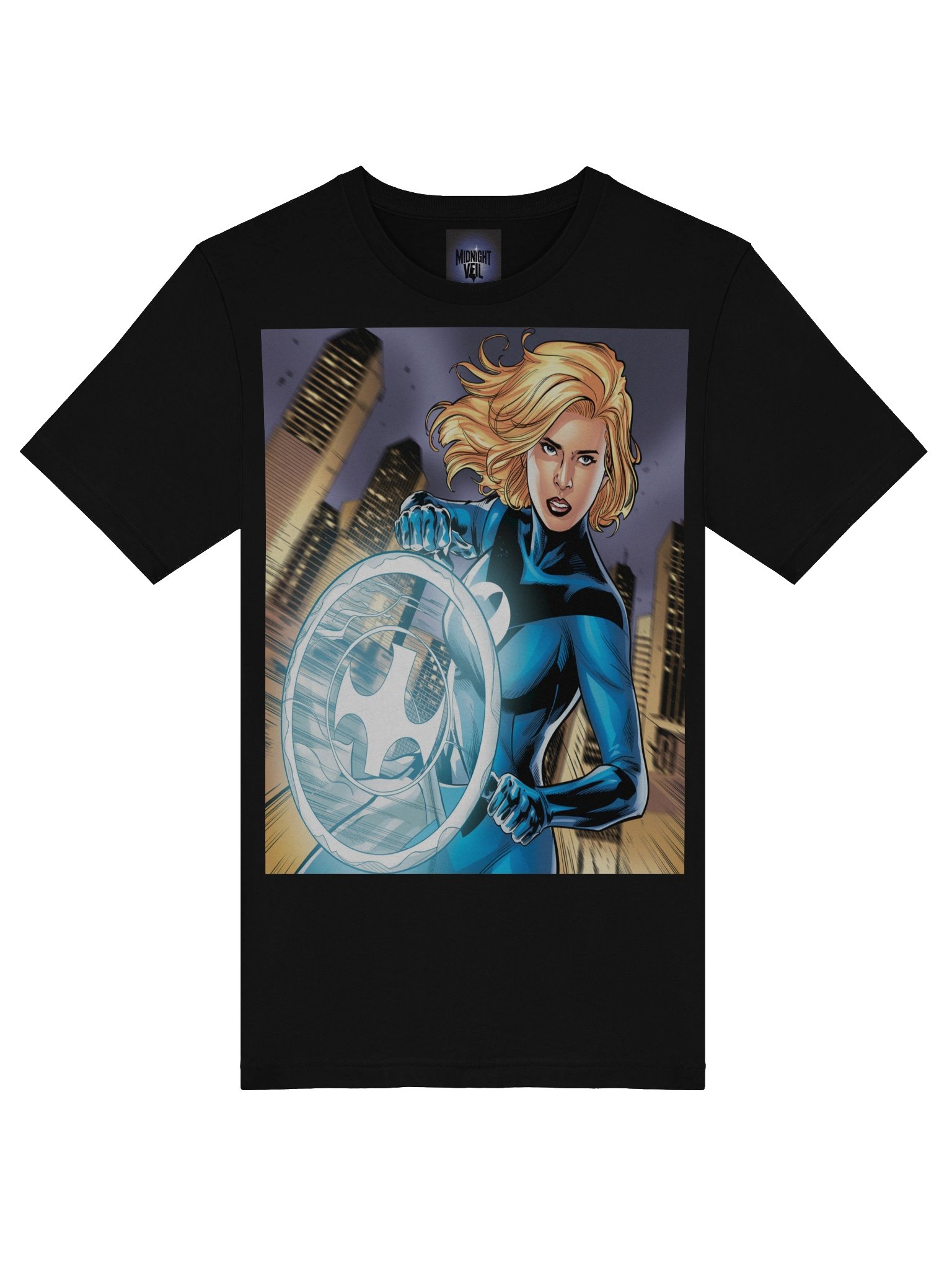 Invisible Woman Phantom Shield Supersoft T-Shirt – Veiled Force Vortex product image (7)