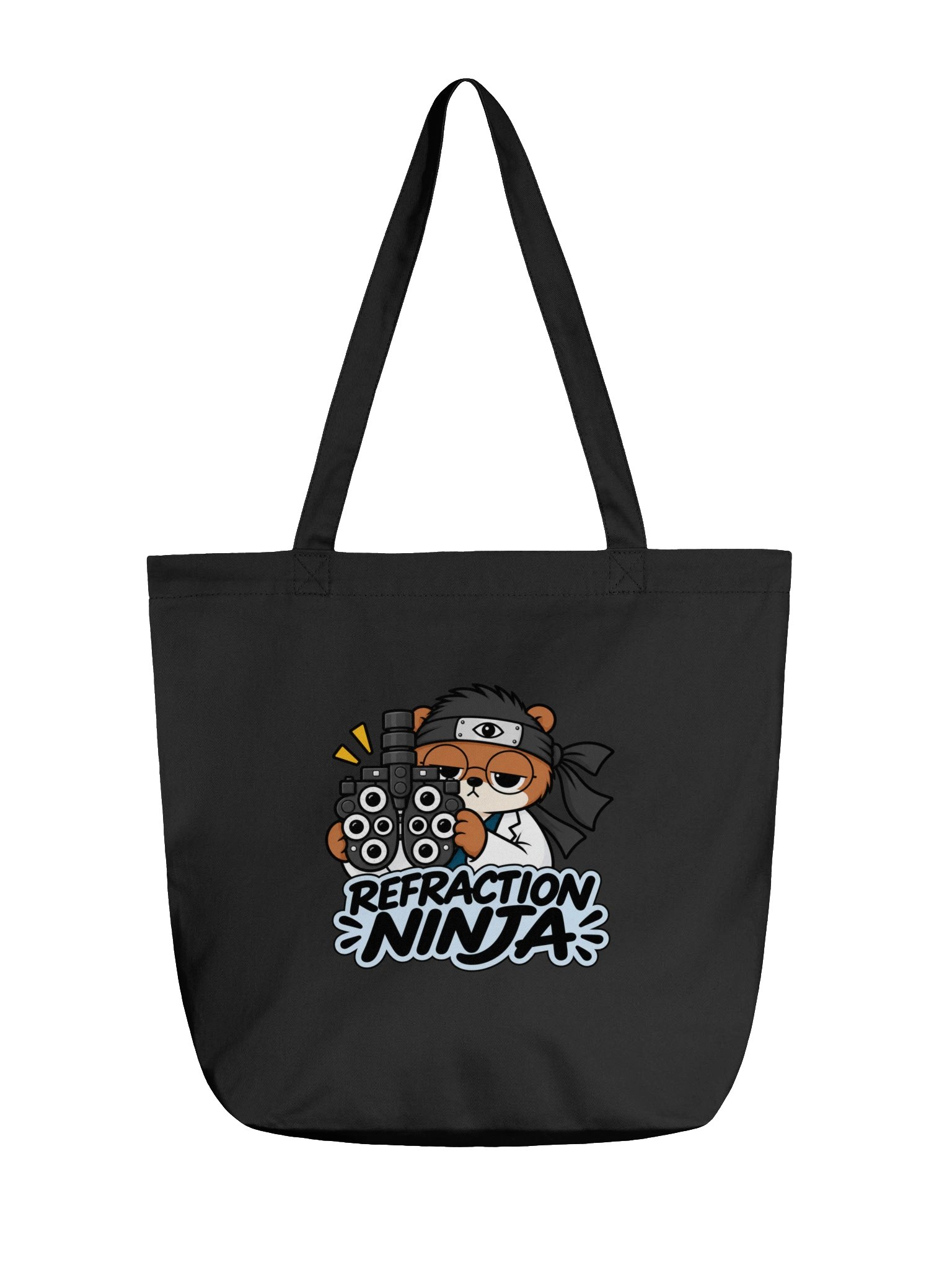 Sleepy Optometrist Refraction Ninja Black Tote product image (1)