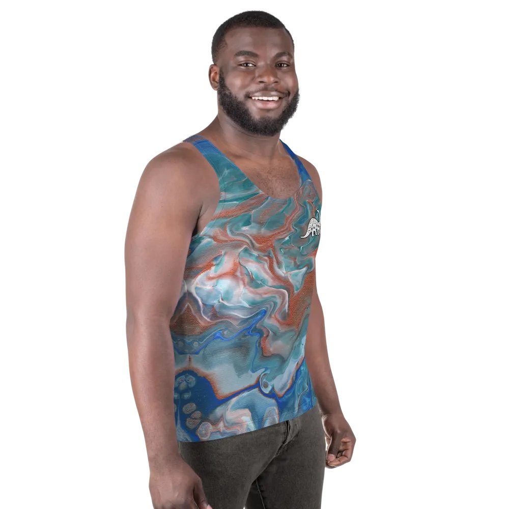 Metallic Orange Fluid Acrylic Tank Top product image (6)