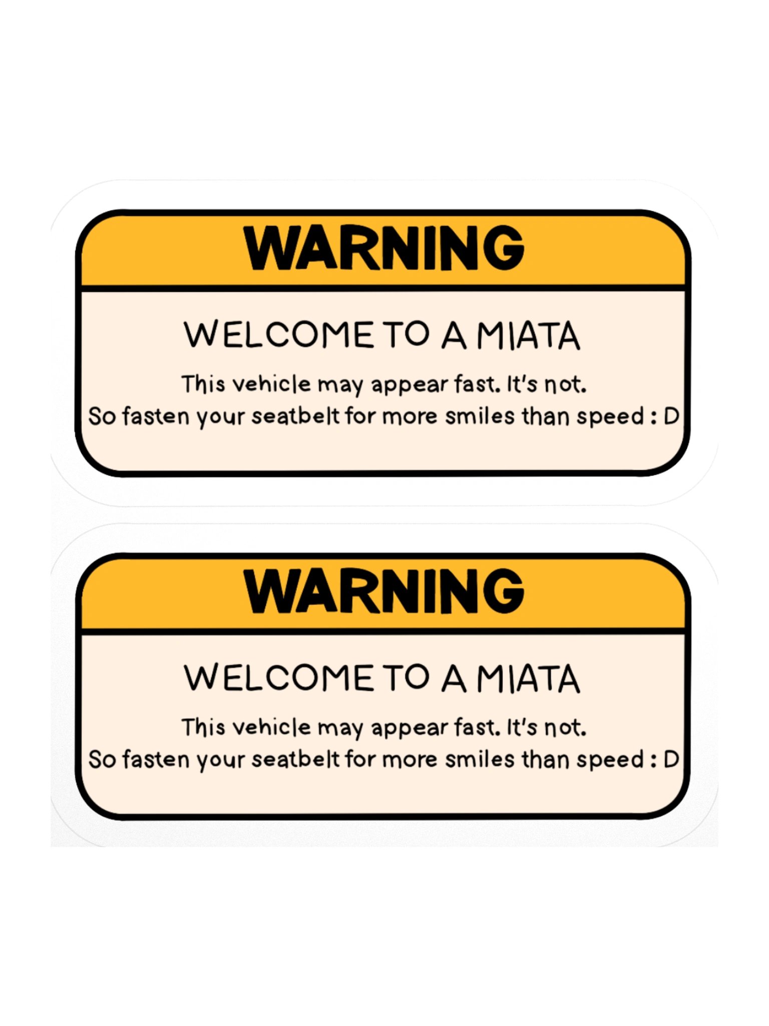 Roadster Warning Sticker product image (1)