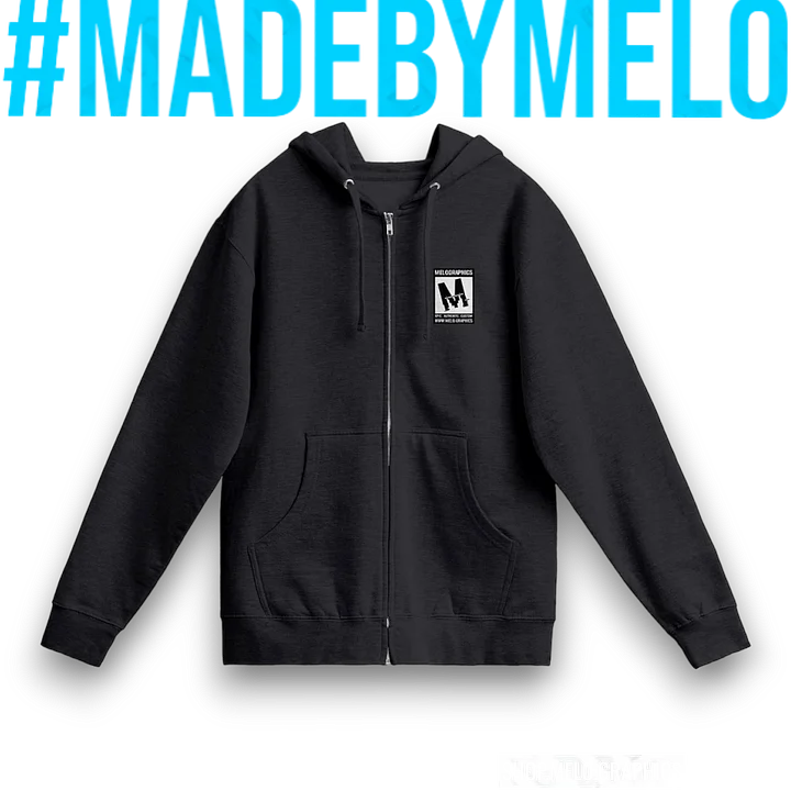 #MeloCrew Vibes: Duotone - Premium Zip Hoodie | #MadeByMELO product image (2)