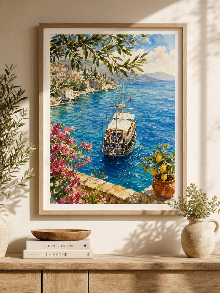 Coastal Mediterranean Beach Artwork product image (1)