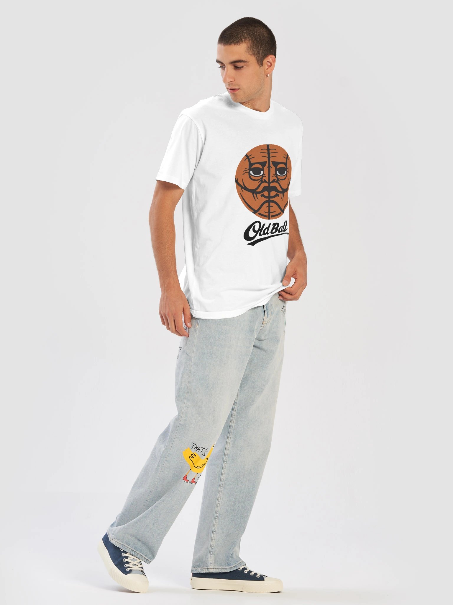 Old Ball - Face Logo (White) product image (5)