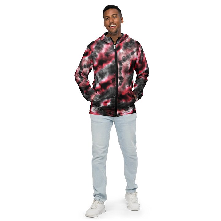 Graphic Red, Black, & White Custom Windbreaker product image (1)