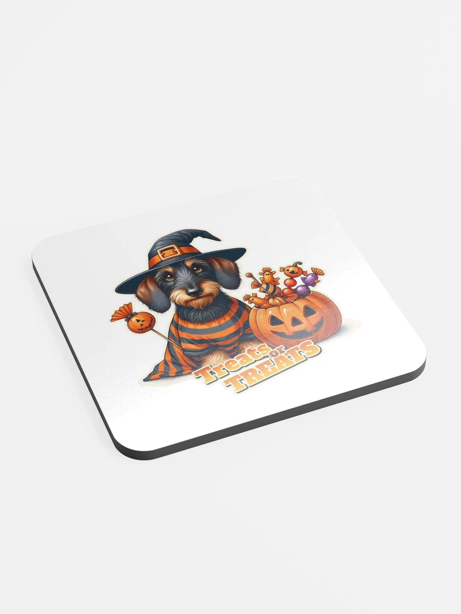 Dachshund Treat Halloween - Glossy Coaster product image (2)