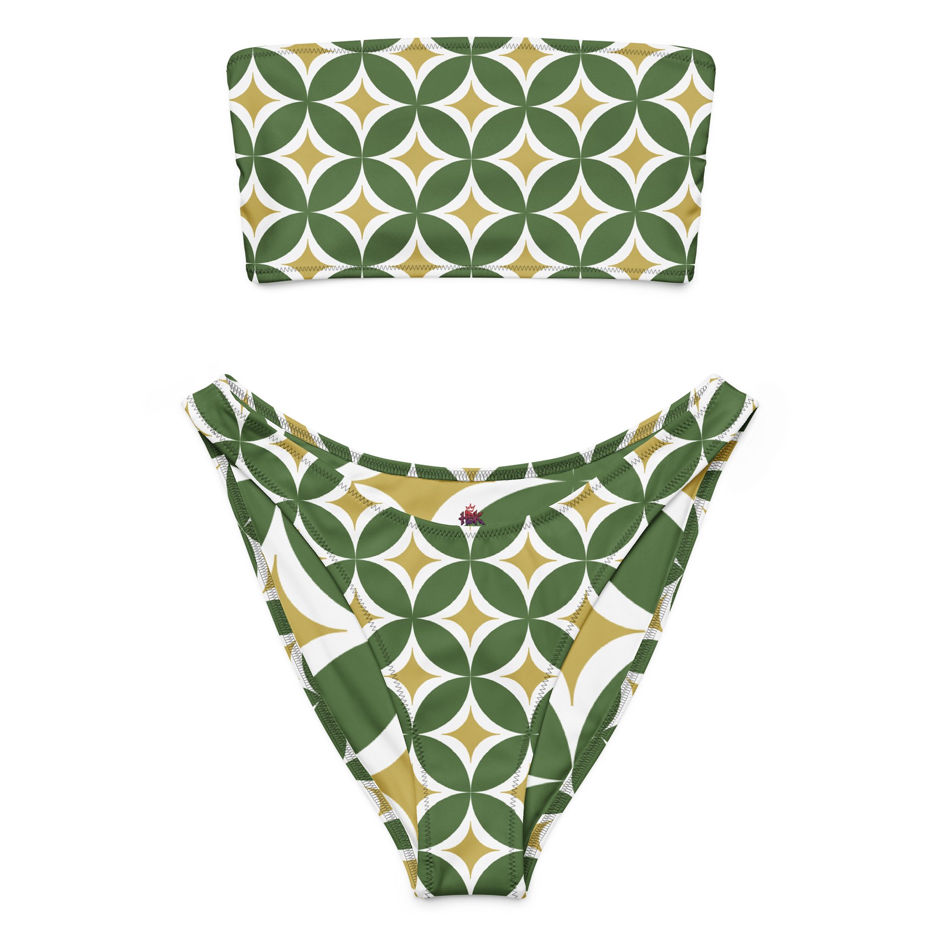 Tessellated Leaf Bandeau Bikini Set product image (1)
