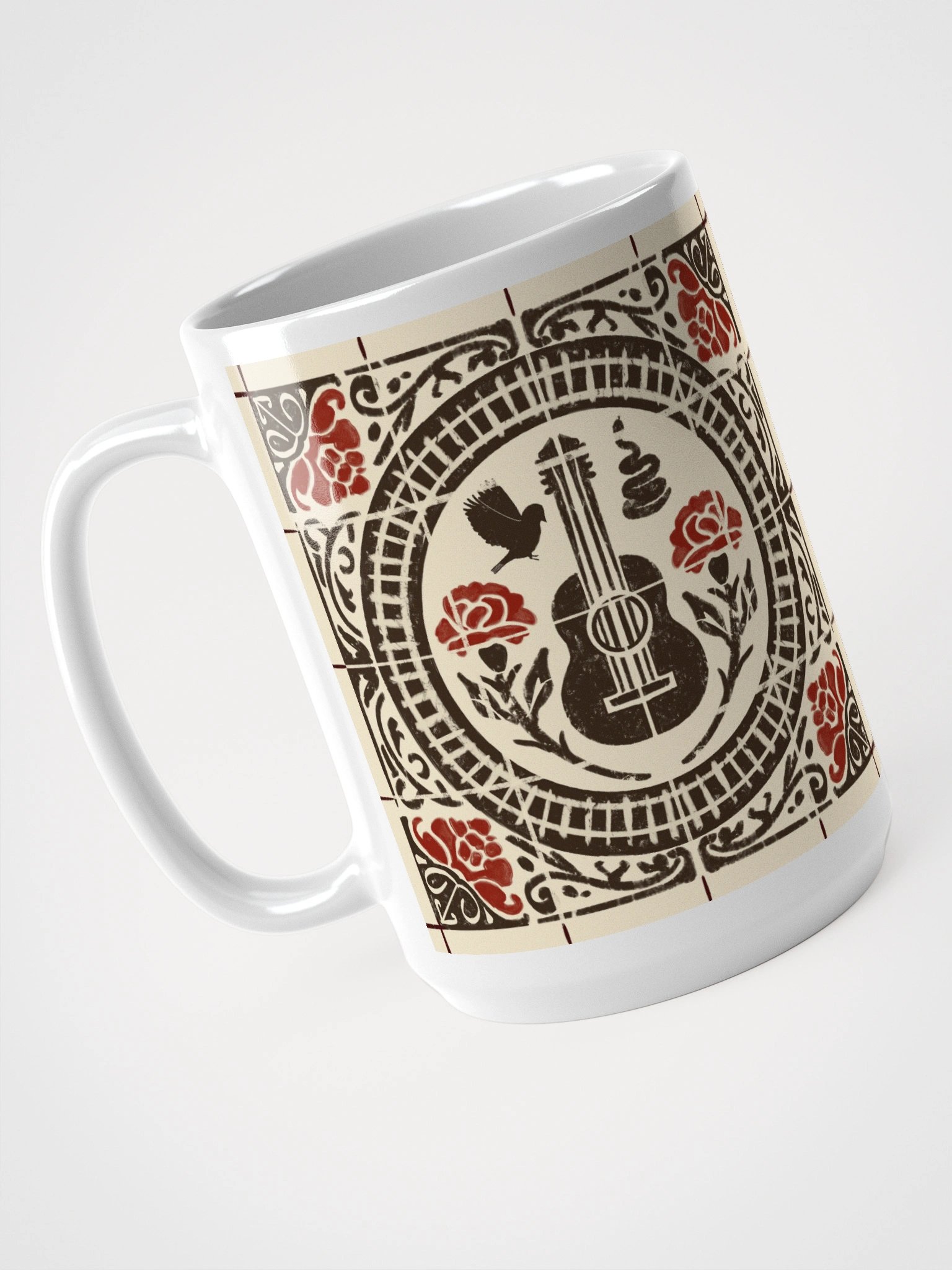 Hadestown Spanish Tile Mug – White Glossy Broadway Mythology Gift Mug product image (3)