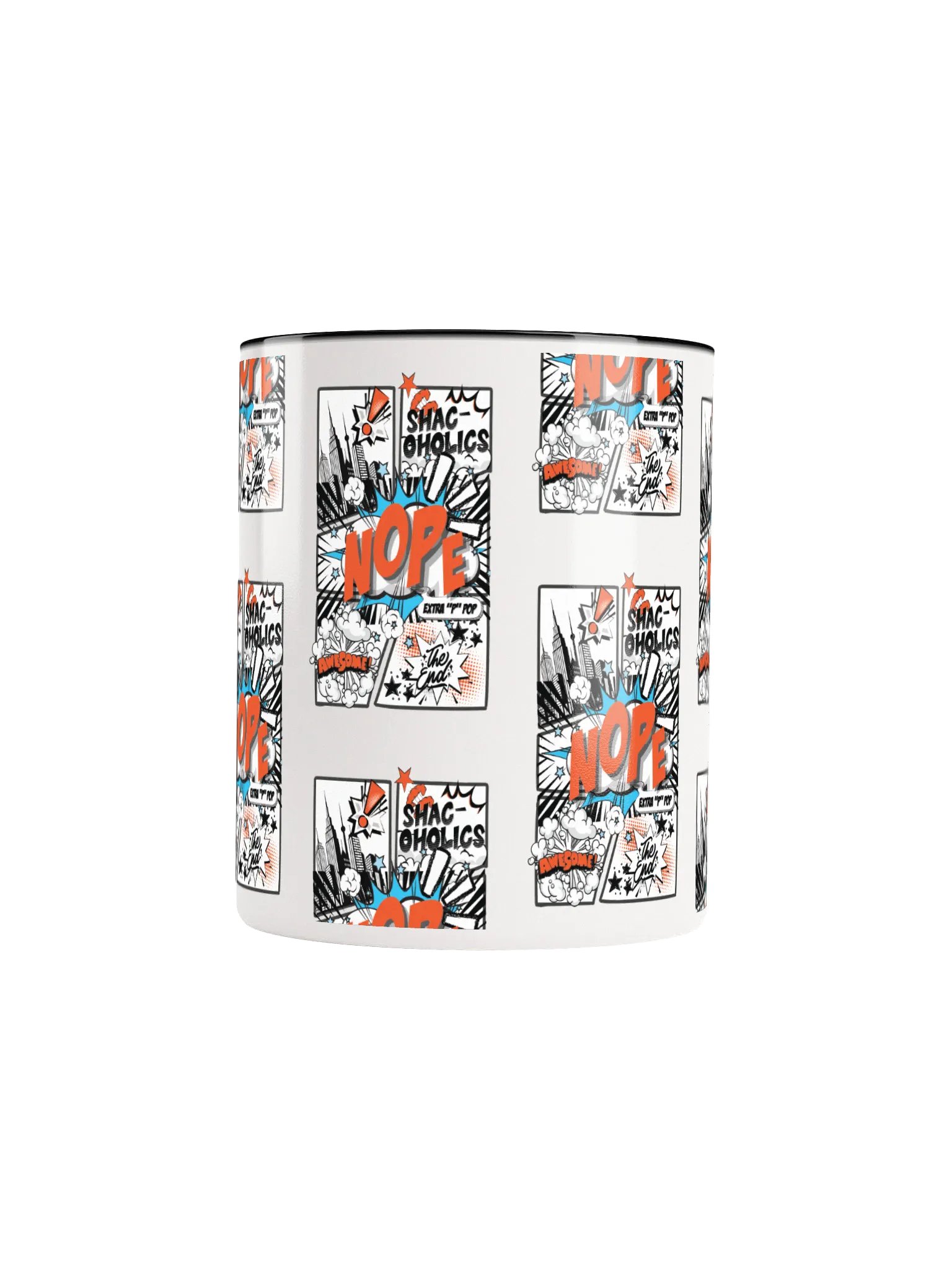 Shac-oholics Comic Blast Mug - Orange 