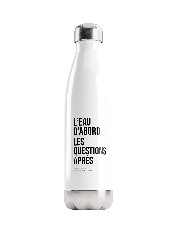 Gourde Isotherme "L'EAU D'ABORD. LES QUESTIONS APRÈS." : Field Issue product image (1)