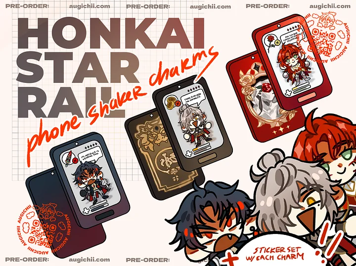 ⏰[PRE-ORDER | ENDS Jan 14th] Argenti, Jing Yuan, Blade // Double Sided Acrylic Shaker Charms product image (1)
