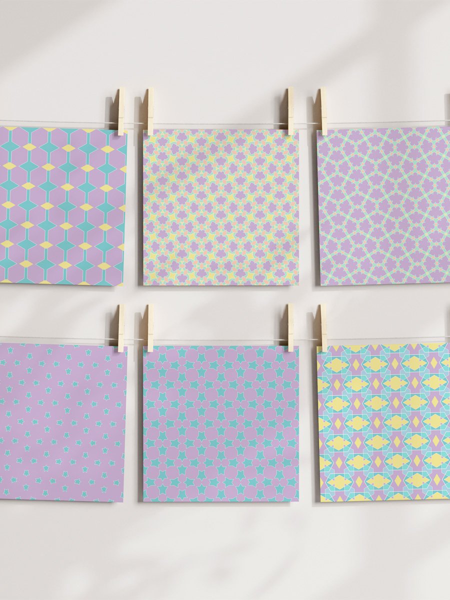 Abstract Pastels Pattern Pack 12 - Purple Fun product image (6)