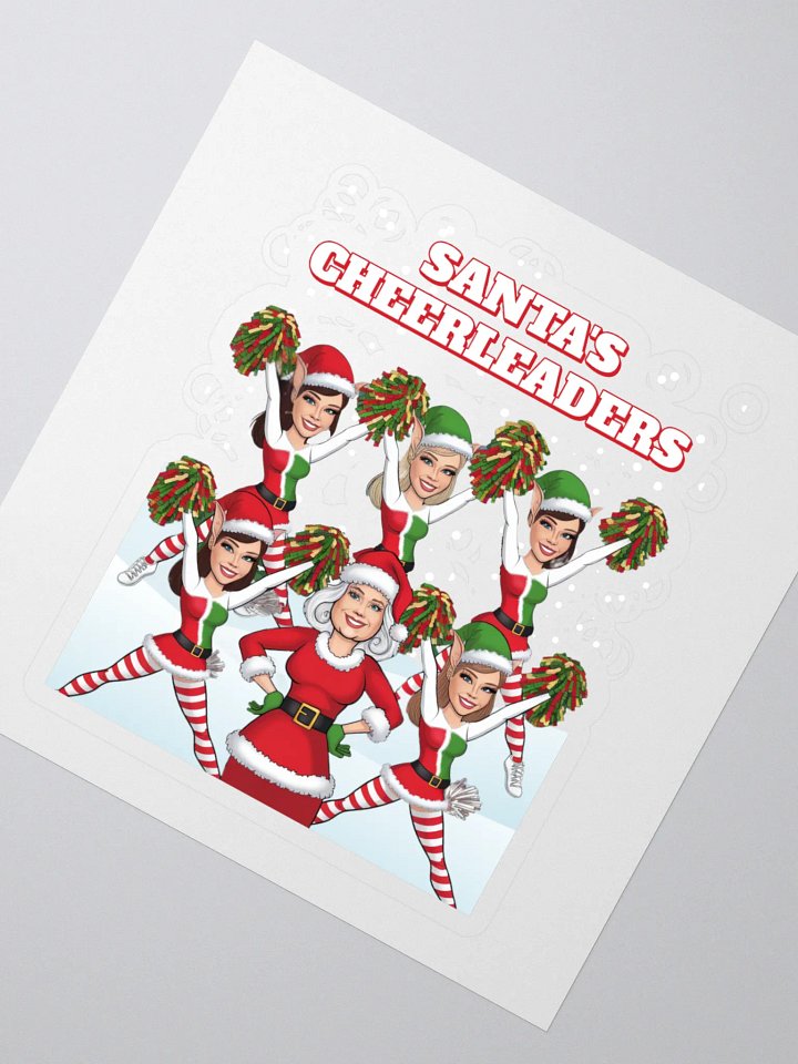 Santa's Cheerleaders Elves Squad Sticker product image (2)