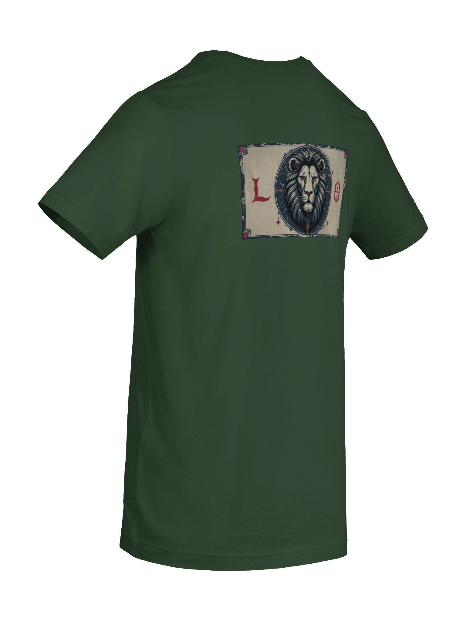 Leo - Gothic Zodiac T-Shirt. Blue graphic on the back product image (3)