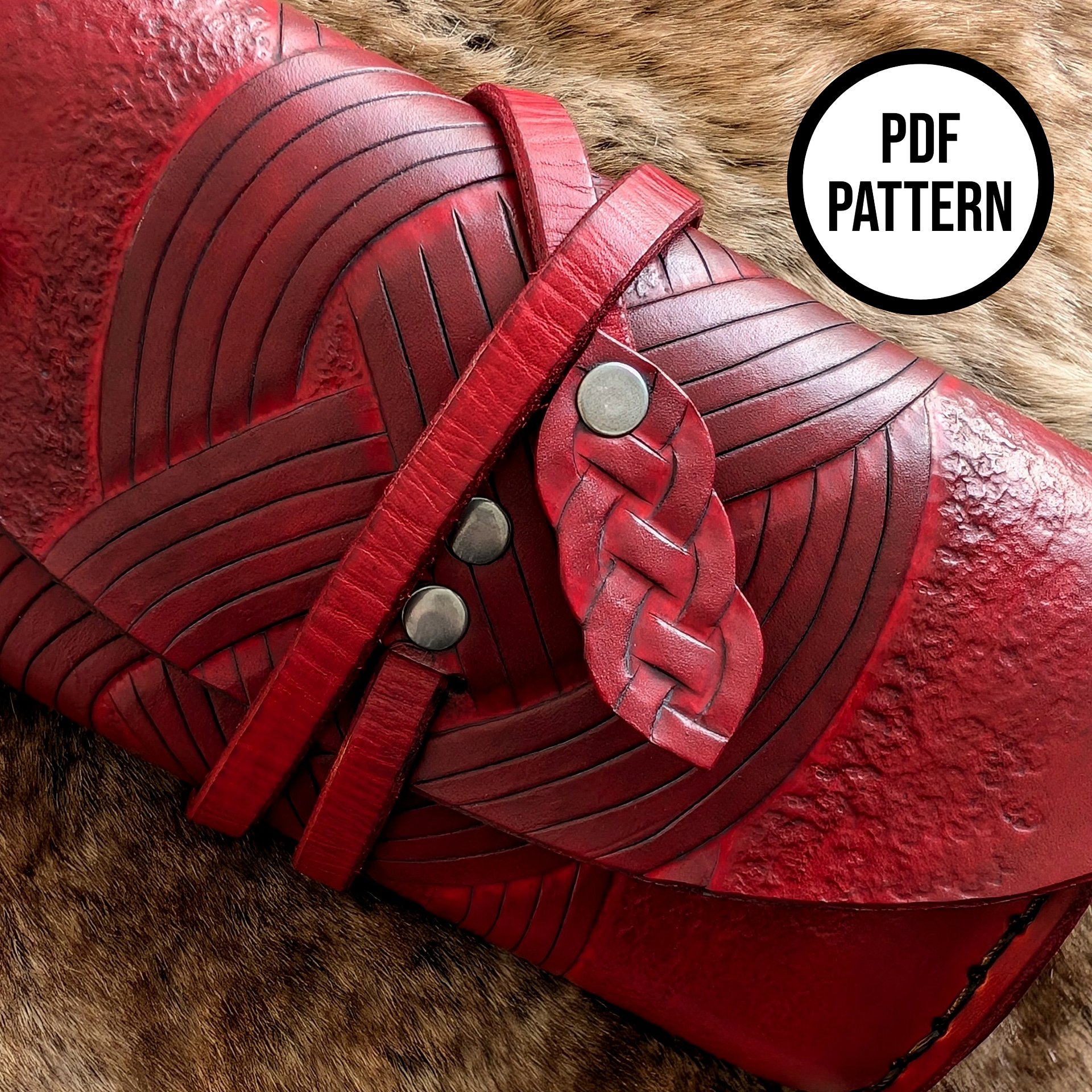 Knot Leather Clutch - PDF Pattern for Leather Craft product image (5)