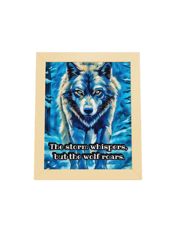 The Storm Whispers Wolf Framed Poster product image (1)