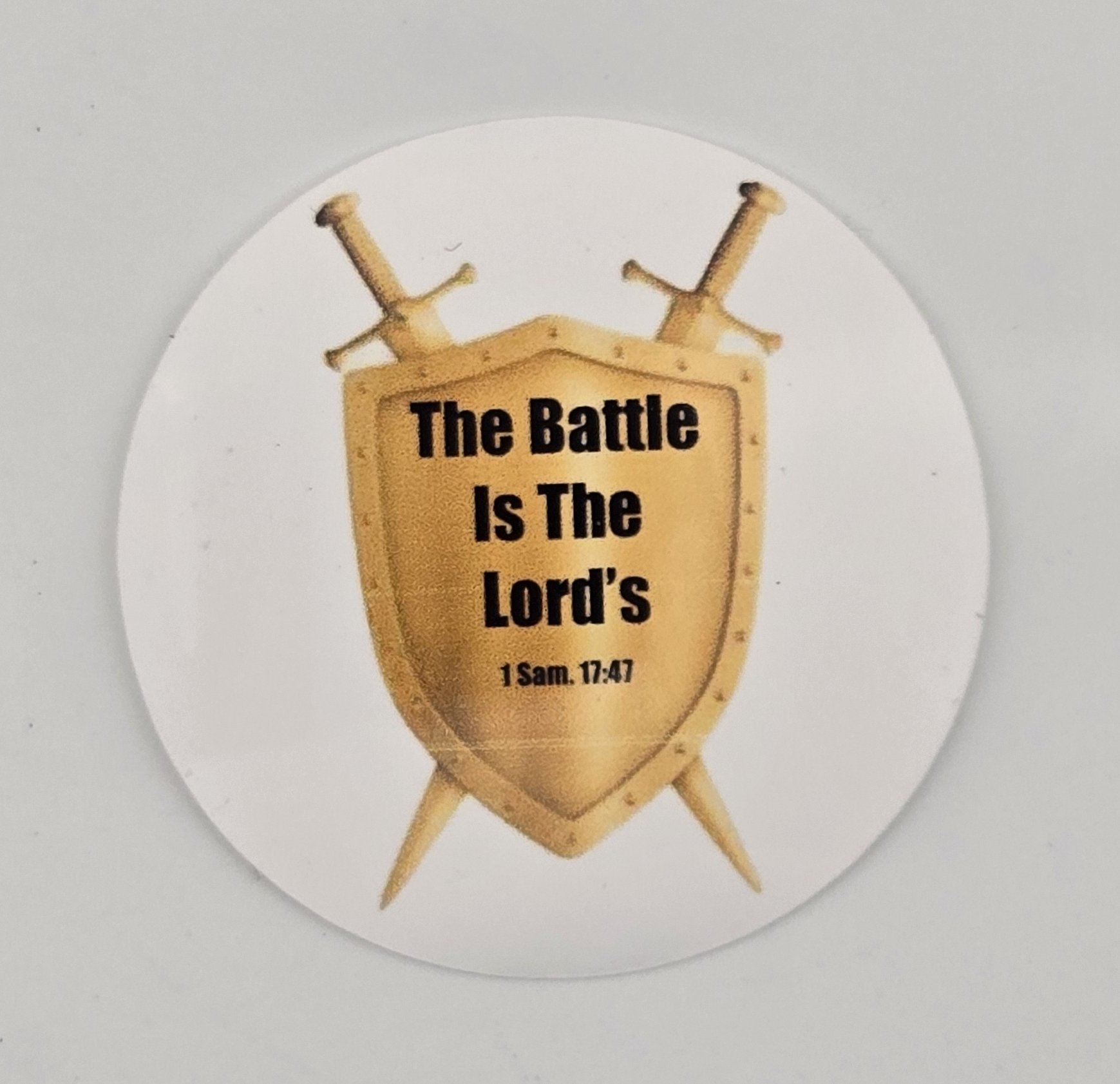 'The Battle is the Lord's' premium vinyl sticker product image (1)