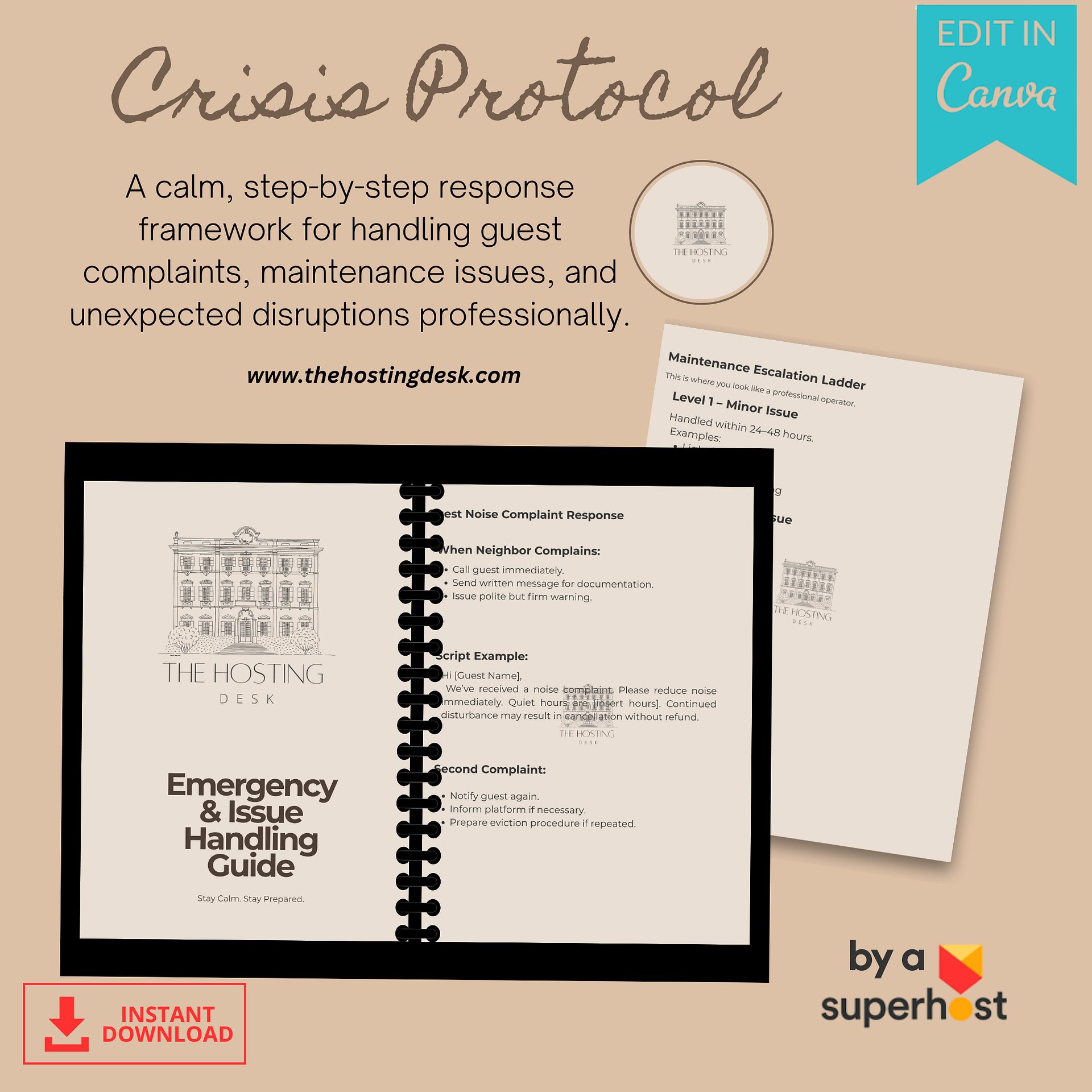 Property Manager & Co-Host Professional Operations Manual™ product image (5)