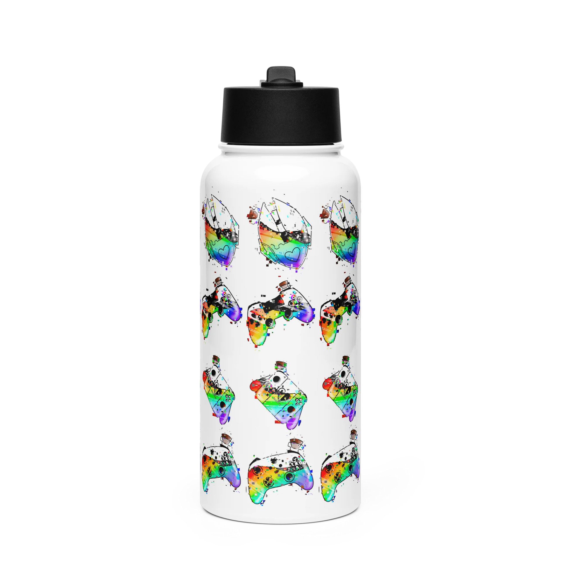 Glitched Gaming Controllers Waterbottle product image (1)
