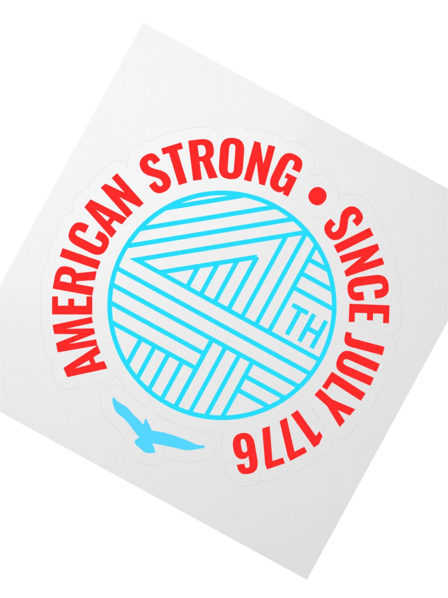 American Strong Kiss Cut Stickers product image (2)
