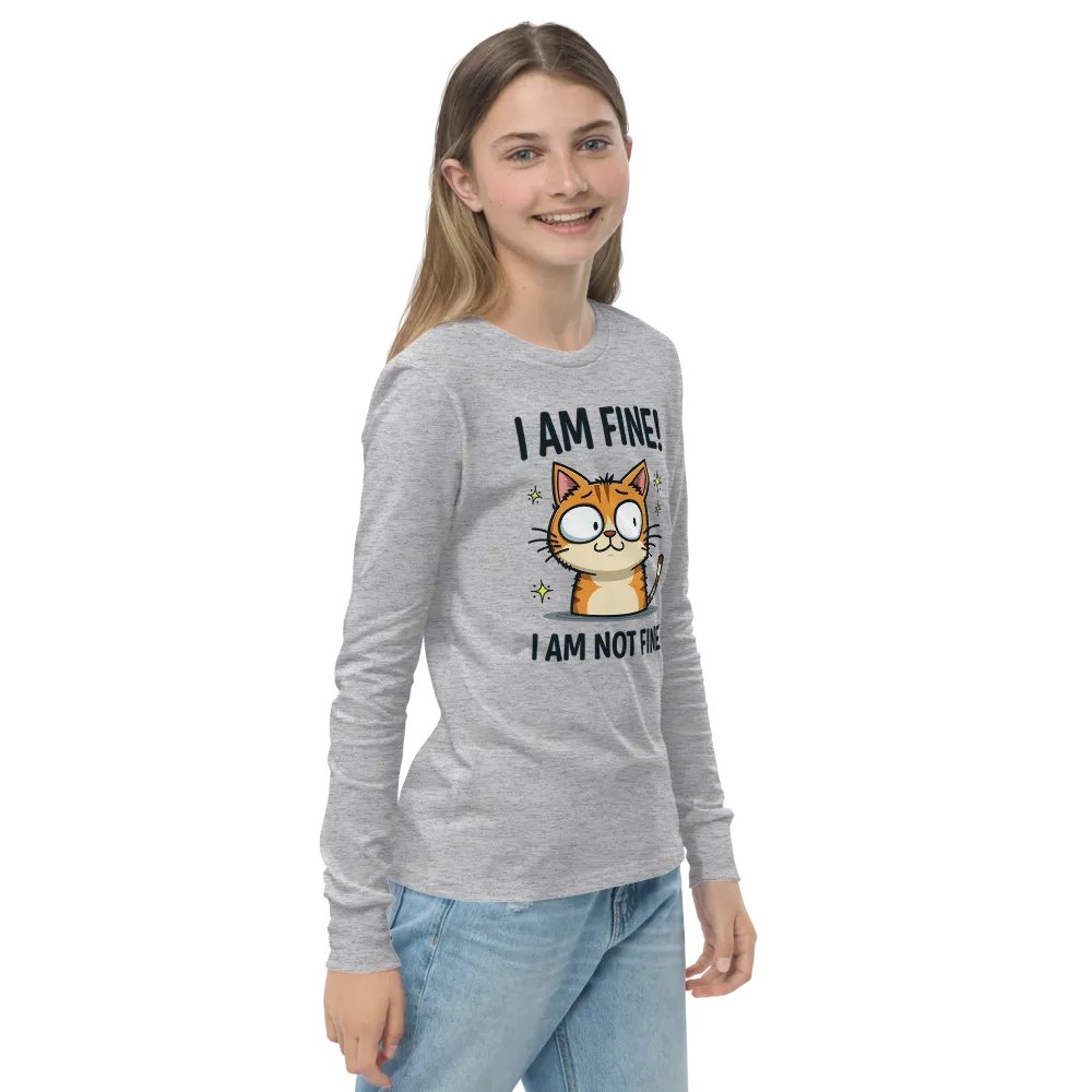 Anxious Kitty Youth Long Sleeve Tee product image (10)