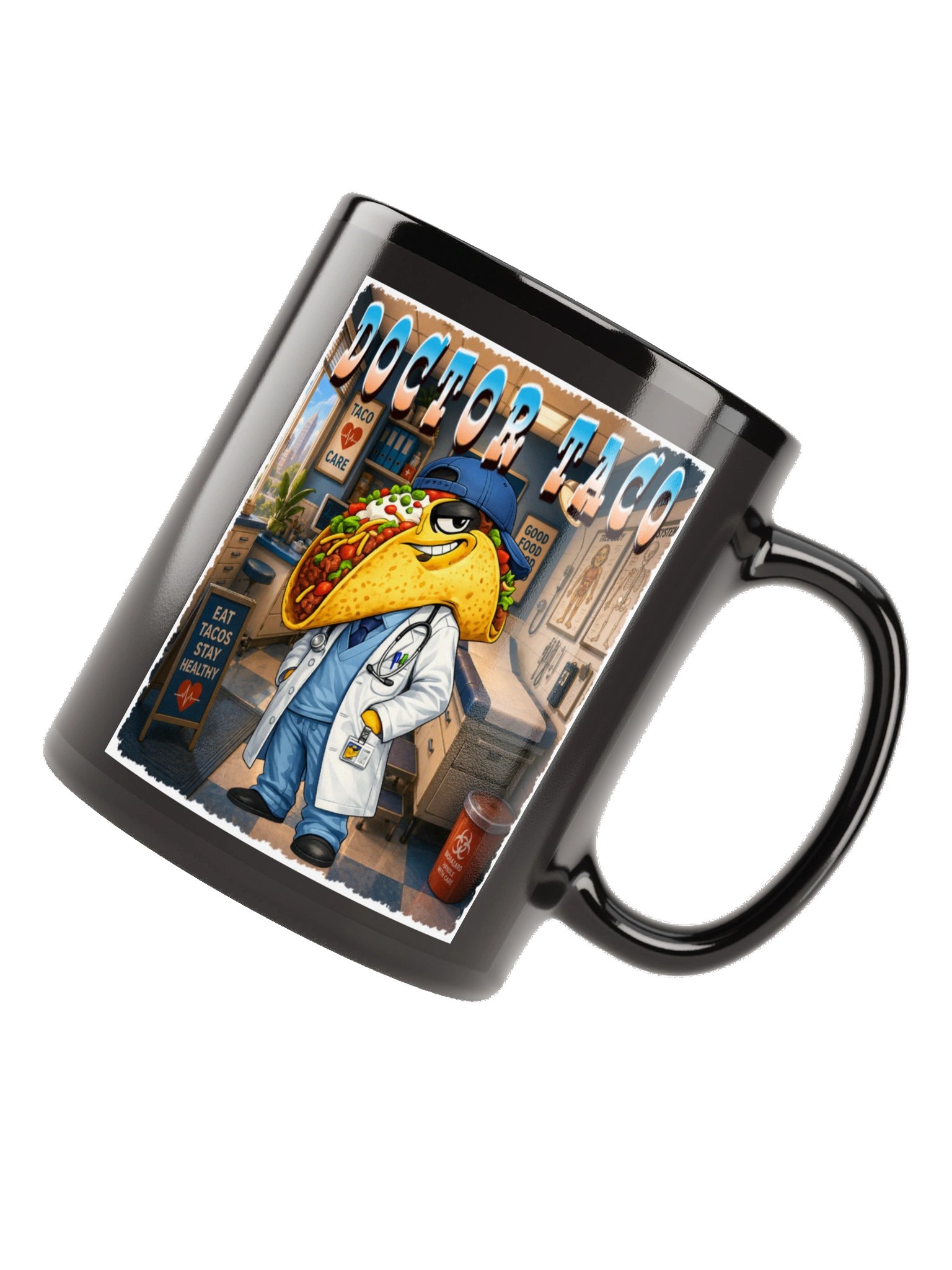 Doctor Taco Black Glossy Mug - The Taco Family product image (12)