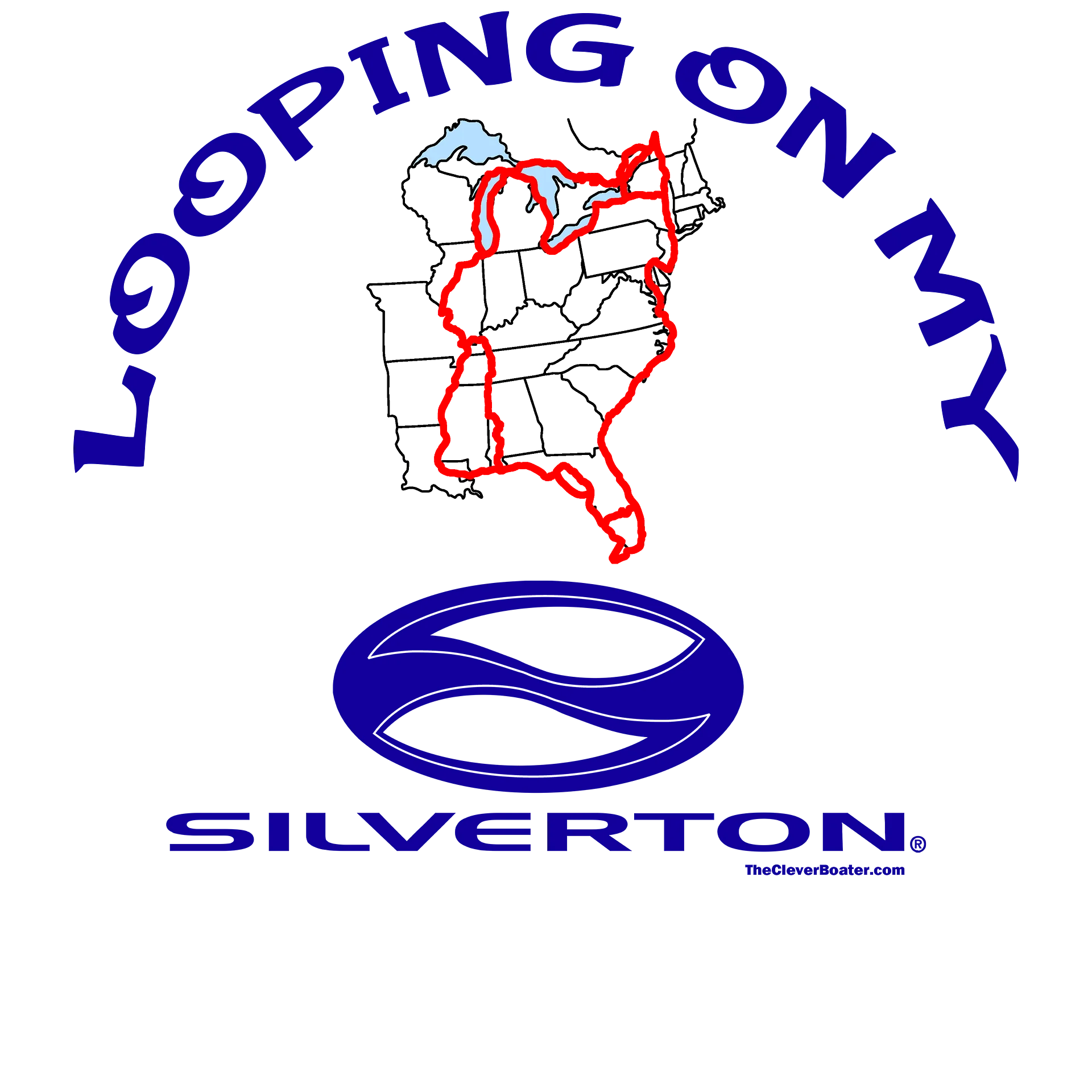 Looping On My Silverton - T-Shirt - Light Shirt w/Blue Logo product image (5)
